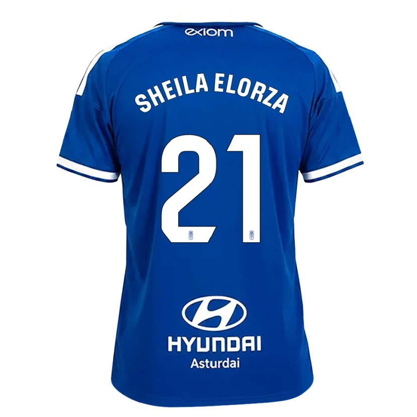 Danxen Kinderen Sheila Elorza #21 Mediumblauw Wit Thuisshirt Thuistenue 2026/27 T-Shirt
