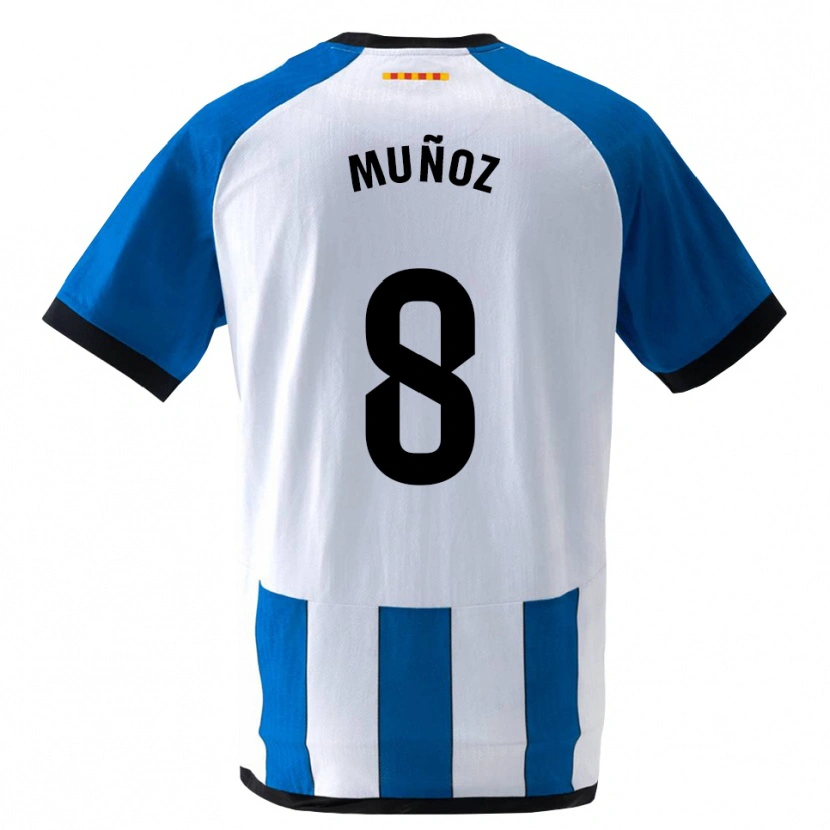 Danxen Kinderen David Muñoz #8 Koninklijk Blauw Wit Thuisshirt Thuistenue 2026/27 T-Shirt