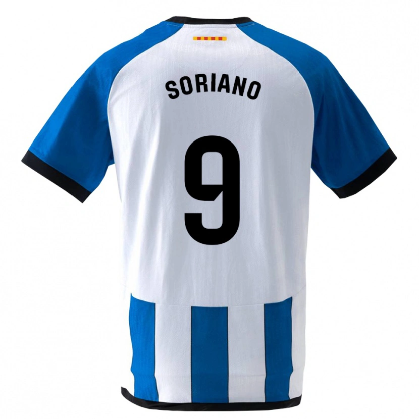 Danxen Kinderen Aarón Soriano #9 Koninklijk Blauw Wit Thuisshirt Thuistenue 2026/27 T-Shirt