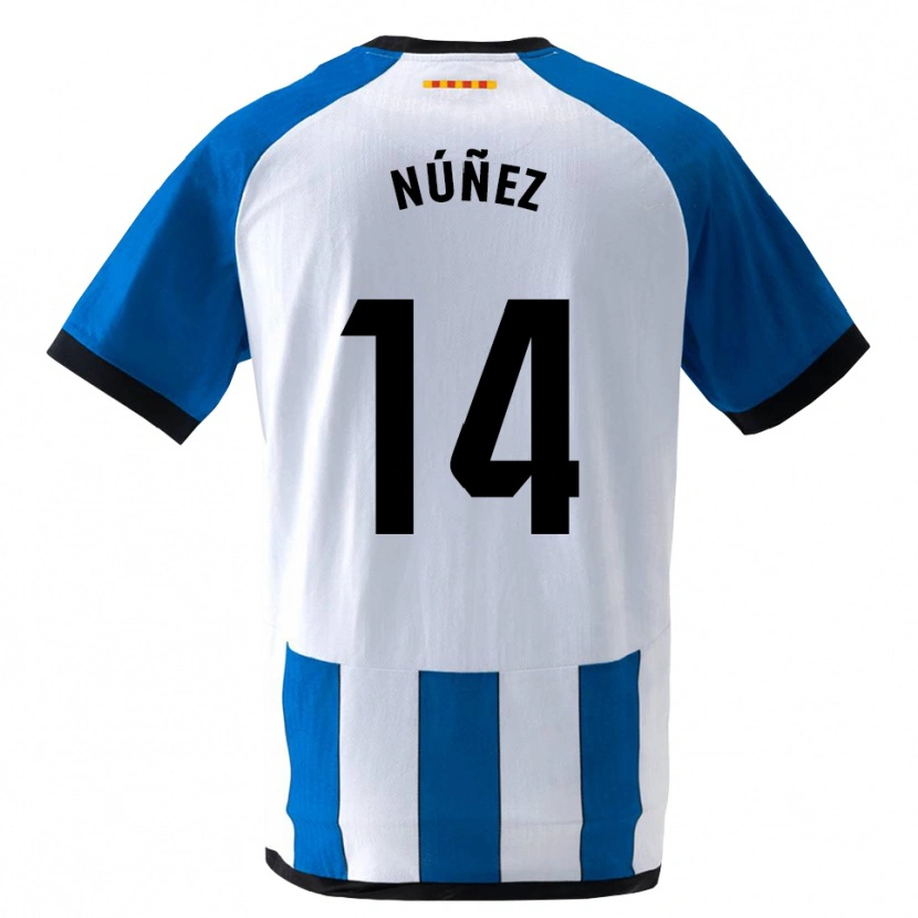 Danxen Kinderen Unai Núñez #14 Koninklijk Blauw Wit Thuisshirt Thuistenue 2026/27 T-Shirt