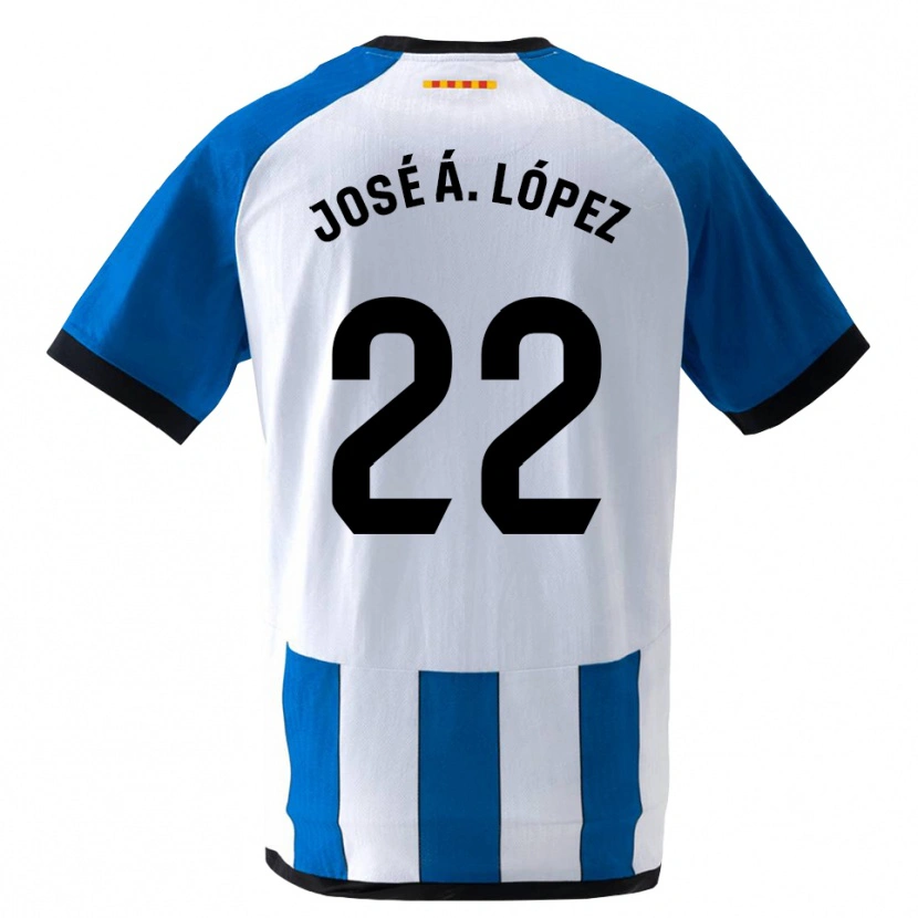 Danxen Kinderen José Ángel López #22 Koninklijk Blauw Wit Thuisshirt Thuistenue 2026/27 T-Shirt