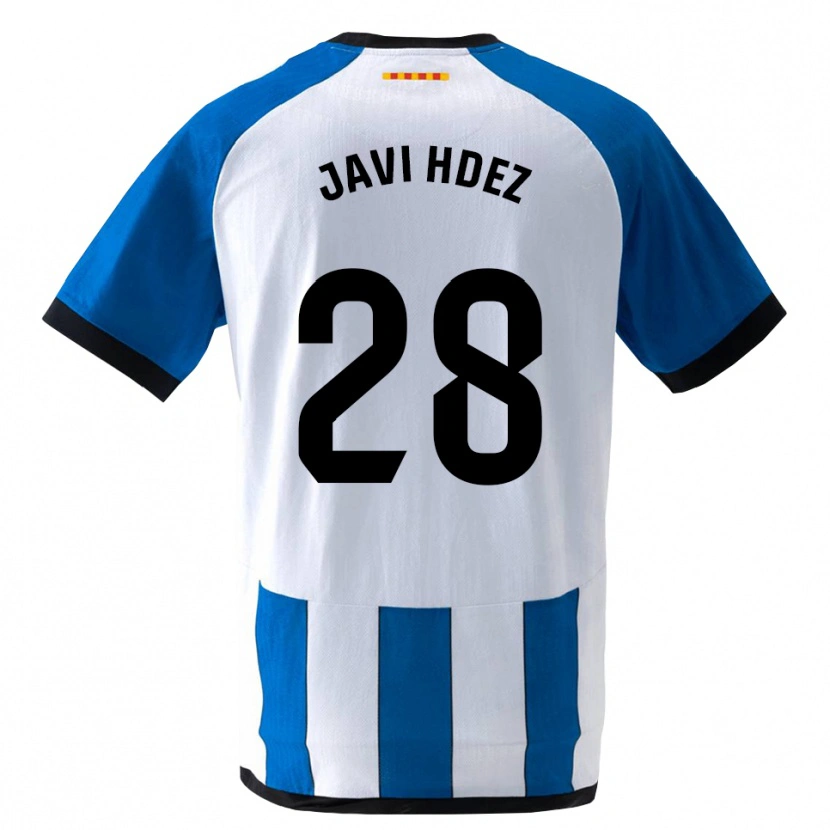 Danxen Kinderen Javi Hernández #28 Koninklijk Blauw Wit Thuisshirt Thuistenue 2026/27 T-Shirt