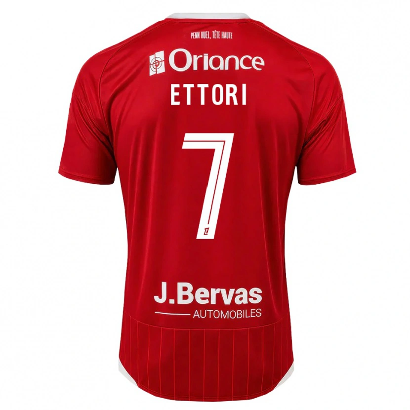 Danxen Kinderen Yanis Ettori #7 Wit Rood Thuisshirt Thuistenue 2026/27 T-Shirt