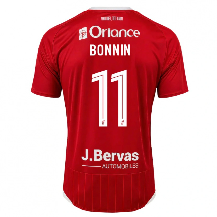 Danxen Kinderen Lilian Bonnin #11 Wit Rood Thuisshirt Thuistenue 2026/27 T-Shirt
