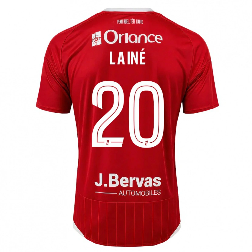 Danxen Kinderen Mathis Lainé #20 Wit Rood Thuisshirt Thuistenue 2026/27 T-Shirt