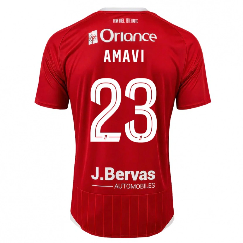 Danxen Kinderen Jordan Amavi #23 Wit Rood Thuisshirt Thuistenue 2026/27 T-Shirt