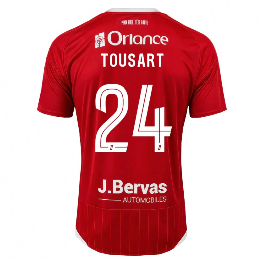 Danxen Kinderen Lucas Tousart #24 Wit Rood Thuisshirt Thuistenue 2026/27 T-Shirt