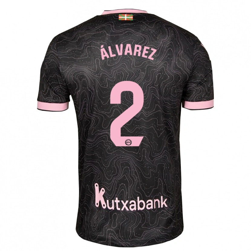 Danxen Kinderen Joseda Álvarez #2 Zwart Roze Uitshirt Uittenue 2026/27 T-Shirt