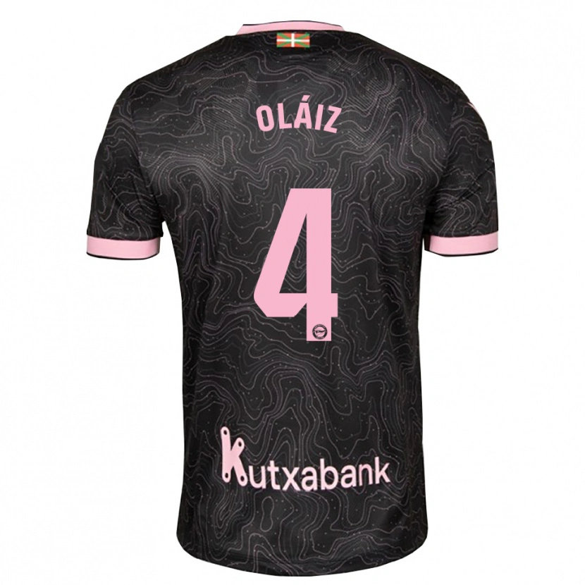 Danxen Kinderen Xanet Oláiz #4 Zwart Roze Uitshirt Uittenue 2026/27 T-Shirt