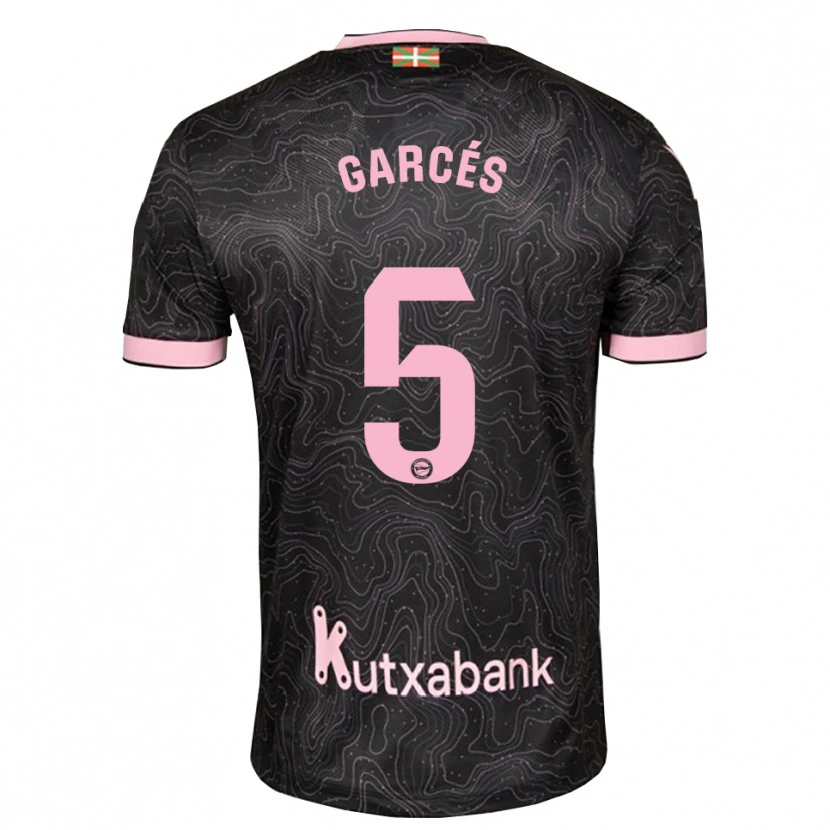 Danxen Kinderen Facundo Garcés #5 Zwart Roze Uitshirt Uittenue 2026/27 T-Shirt