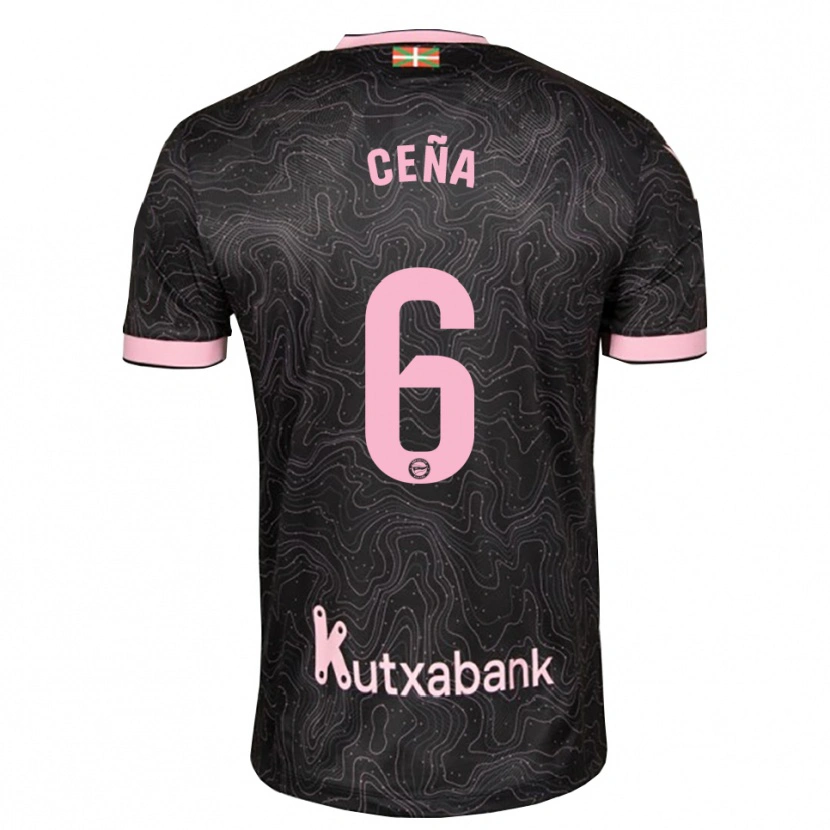 Danxen Kinderen Marcos Ceña #6 Zwart Roze Uitshirt Uittenue 2026/27 T-Shirt