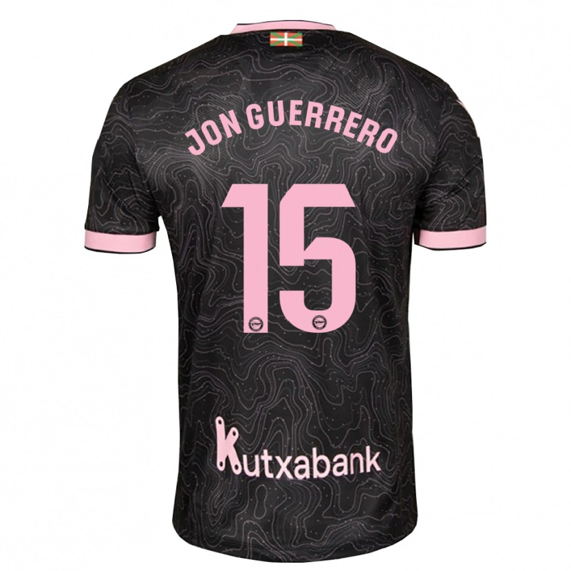 Danxen Kinderen Julen Jon Guerrero #15 Zwart Roze Uitshirt Uittenue 2026/27 T-Shirt