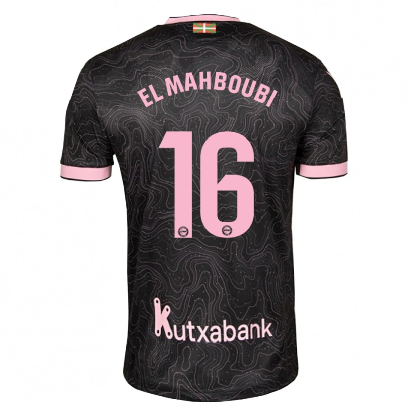 Danxen Kinderen Sami El Mahboubi #16 Zwart Roze Uitshirt Uittenue 2026/27 T-Shirt