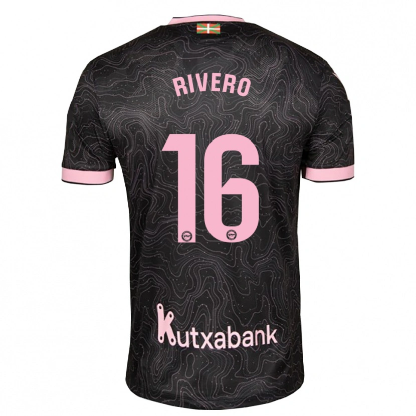 Danxen Kinderen Almudena Rivero #16 Zwart Roze Uitshirt Uittenue 2026/27 T-Shirt