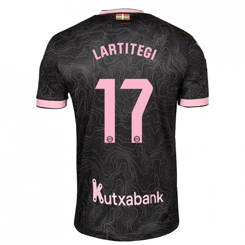 Danxen Kinderen Julen Lartitegi #17 Zwart Roze Uitshirt Uittenue 2026/27 T-Shirt