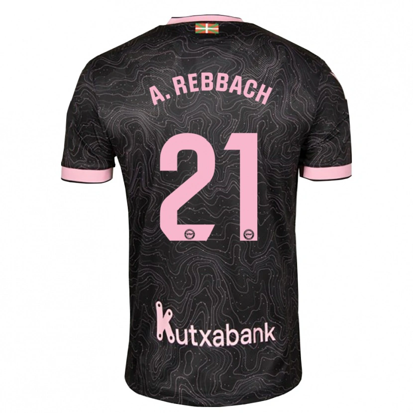 Danxen Kinderen Abde Rebbach #21 Zwart Roze Uitshirt Uittenue 2026/27 T-Shirt