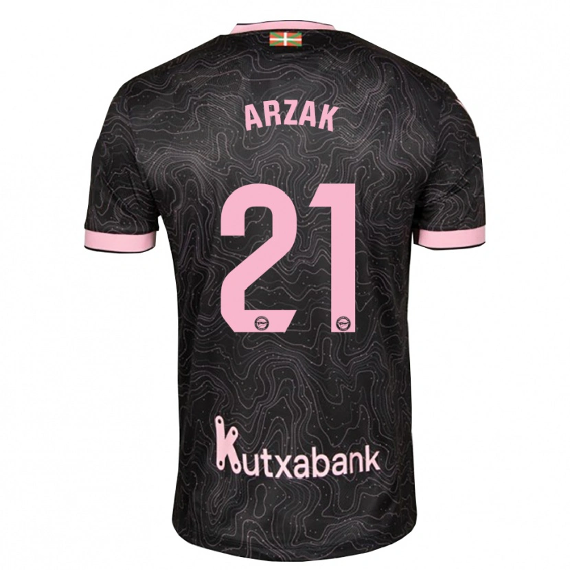 Danxen Kinderen Andoni Arzak #21 Zwart Roze Uitshirt Uittenue 2026/27 T-Shirt