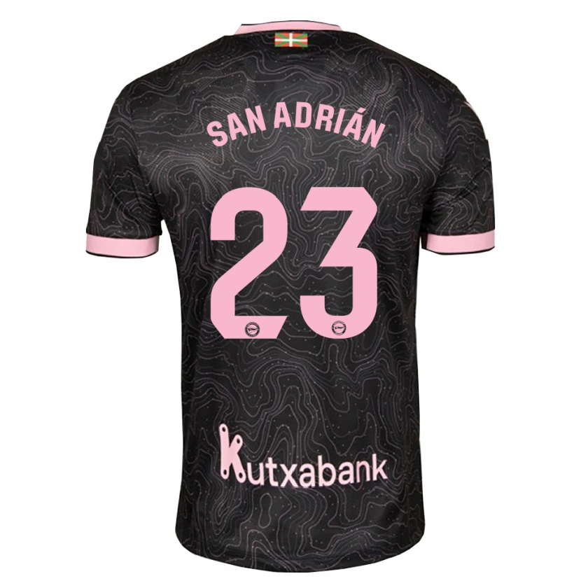 Danxen Kinderen Marta San Adrián #23 Zwart Roze Uitshirt Uittenue 2026/27 T-Shirt