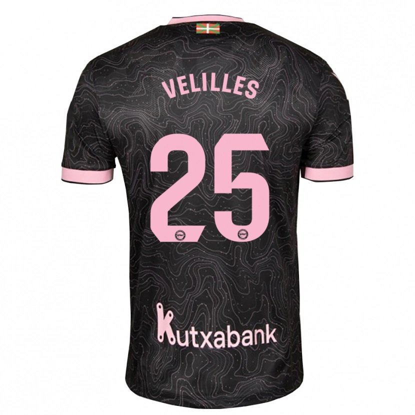 Danxen Kinderen Luis Velilles #25 Zwart Roze Uitshirt Uittenue 2026/27 T-Shirt