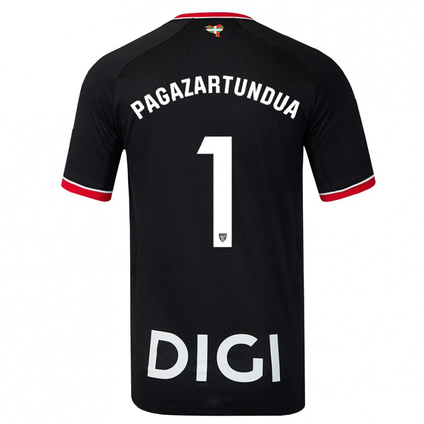 Danxen Kinderen Iker Pagazartundua #1 Zwart Wit Rood Uitshirt Uittenue 2026/27 T-Shirt