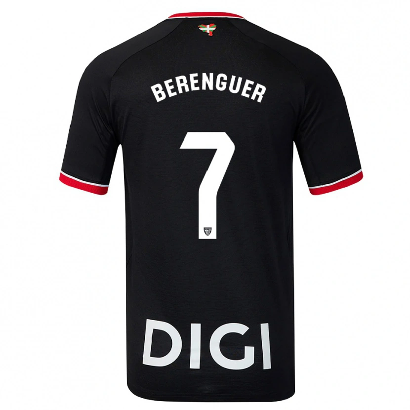 Danxen Kinderen Álex Berenguer #7 Zwart Wit Rood Uitshirt Uittenue 2026/27 T-Shirt