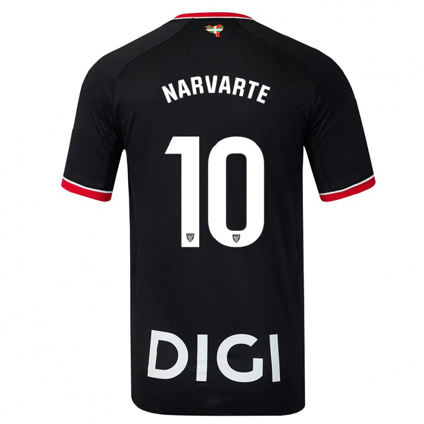 Danxen Kinderen Danel Narvarte #10 Zwart Wit Rood Uitshirt Uittenue 2026/27 T-Shirt