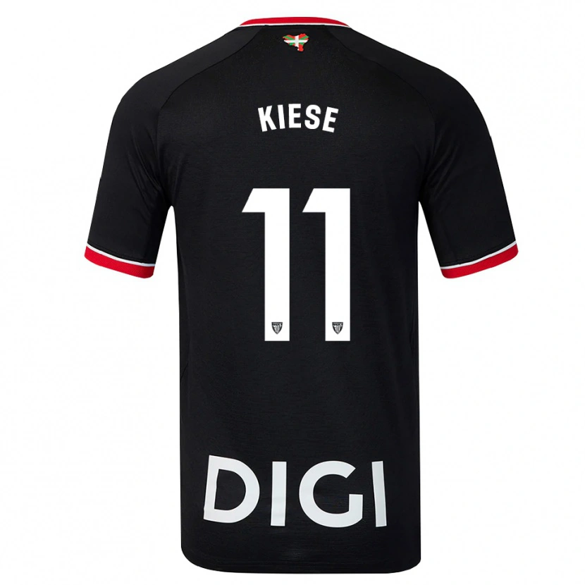 Danxen Kinderen Manasse Kiese #11 Zwart Wit Rood Uitshirt Uittenue 2026/27 T-Shirt