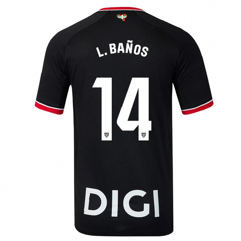 Danxen Kinderen Leire Baños Indakoetxea #14 Zwart Wit Rood Uitshirt Uittenue 2026/27 T-Shirt