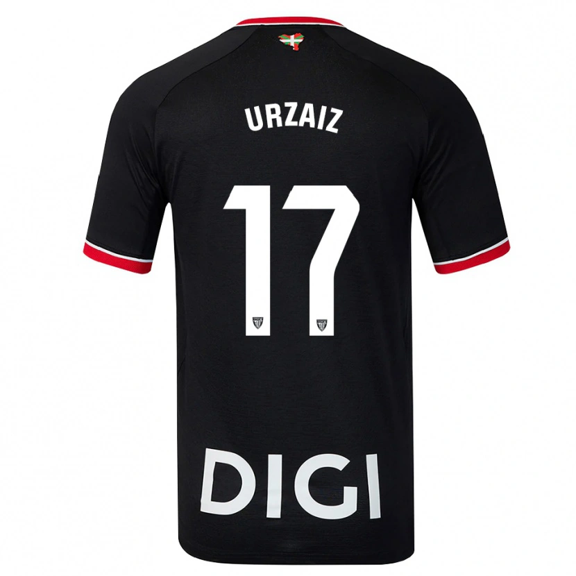 Danxen Kinderen Unax Urzaiz #17 Zwart Wit Rood Uitshirt Uittenue 2026/27 T-Shirt