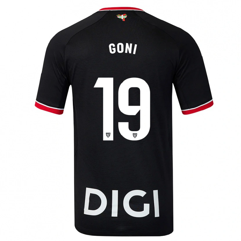 Danxen Kinderen Marcos Goñi #19 Zwart Wit Rood Uitshirt Uittenue 2026/27 T-Shirt