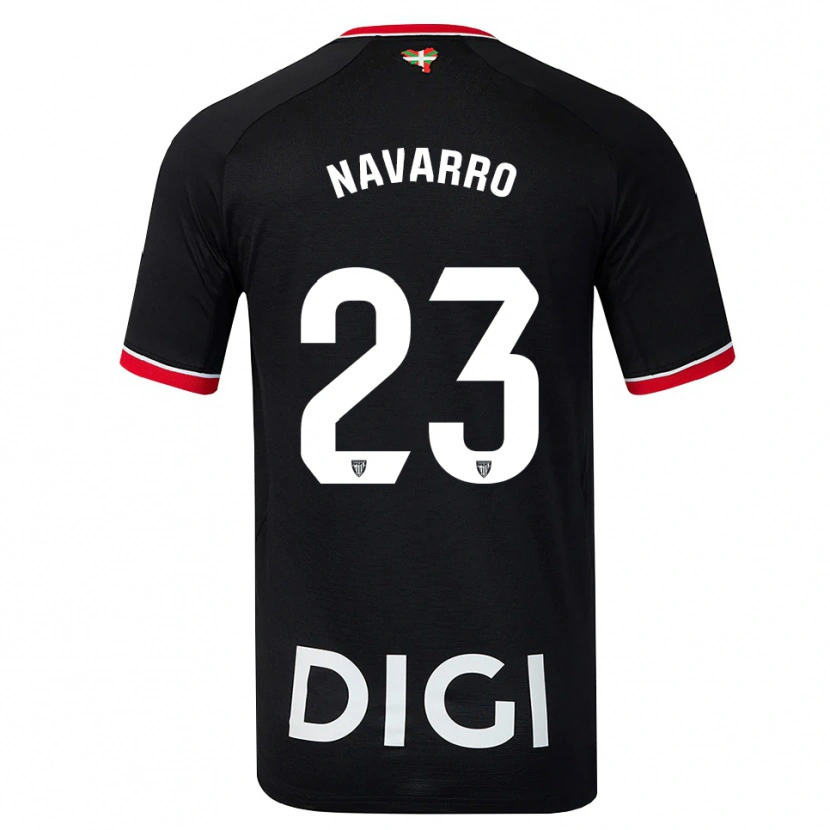 Danxen Kinderen Robert Navarro #23 Zwart Wit Rood Uitshirt Uittenue 2026/27 T-Shirt