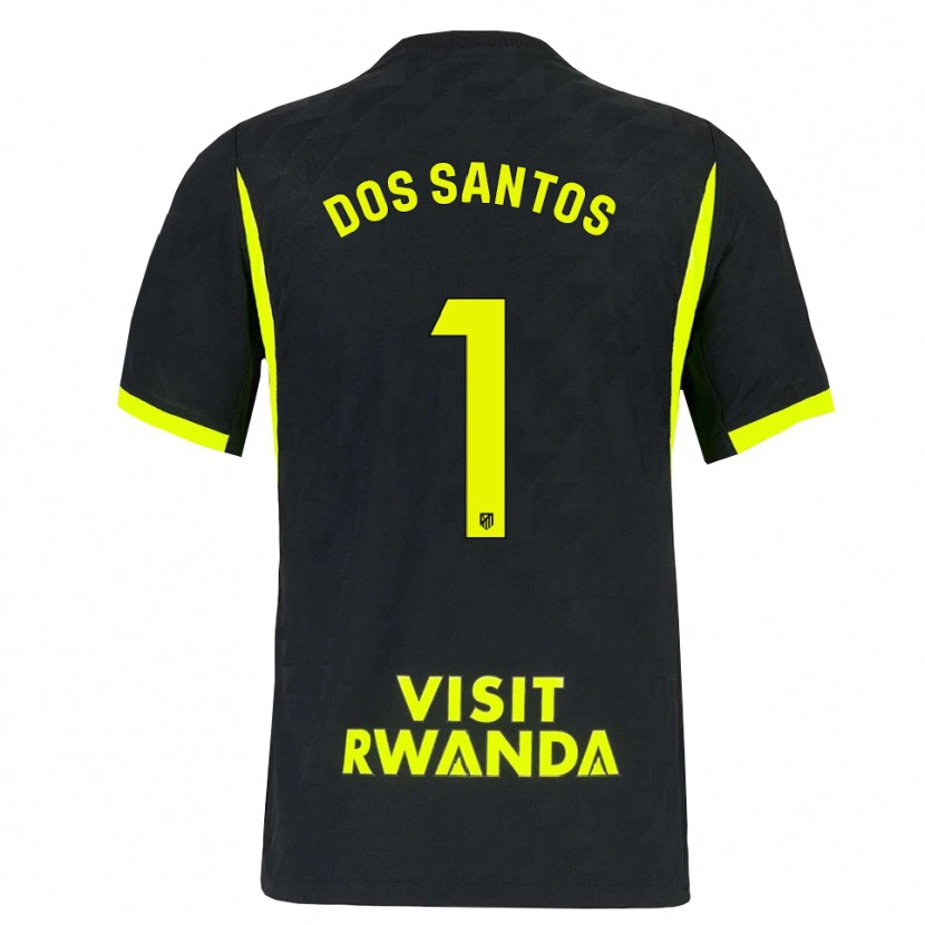 Danxen Kinderen Alex Dos Santos #1 Heldergroen Zwart Uitshirt Uittenue 2026/27 T-Shirt