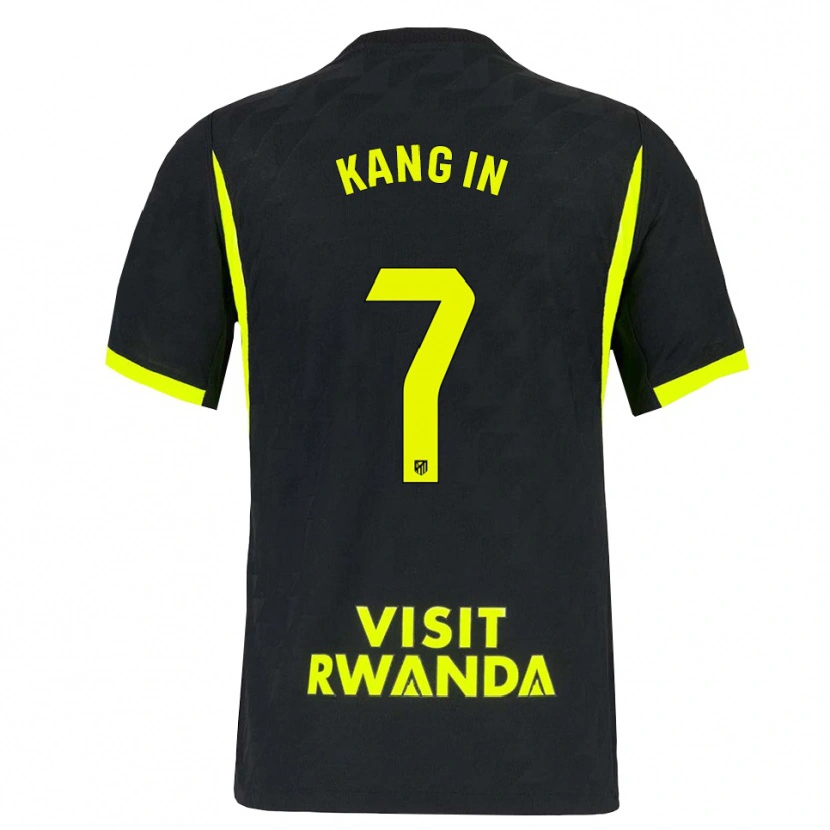 Danxen Kinderen Kang-In Lee #7 Heldergroen Zwart Uitshirt Uittenue 2026/27 T-Shirt