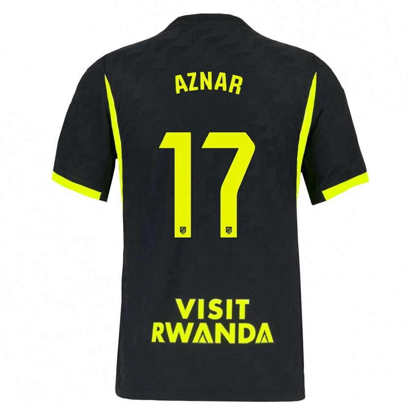 Danxen Kinderen Javi Aznar #17 Heldergroen Zwart Uitshirt Uittenue 2026/27 T-Shirt