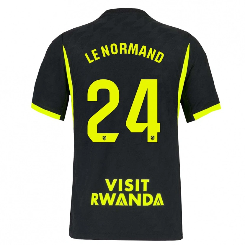 Danxen Kinderen Robin Le Normand #24 Heldergroen Zwart Uitshirt Uittenue 2026/27 T-Shirt