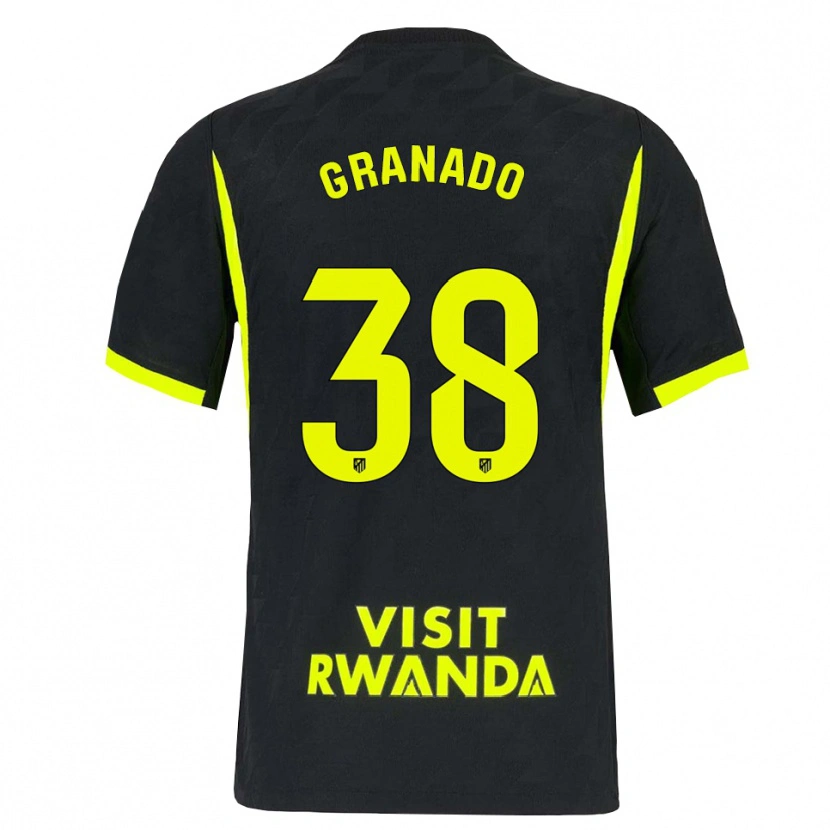 Danxen Kinderen Adrian Granado #38 Heldergroen Zwart Uitshirt Uittenue 2026/27 T-Shirt