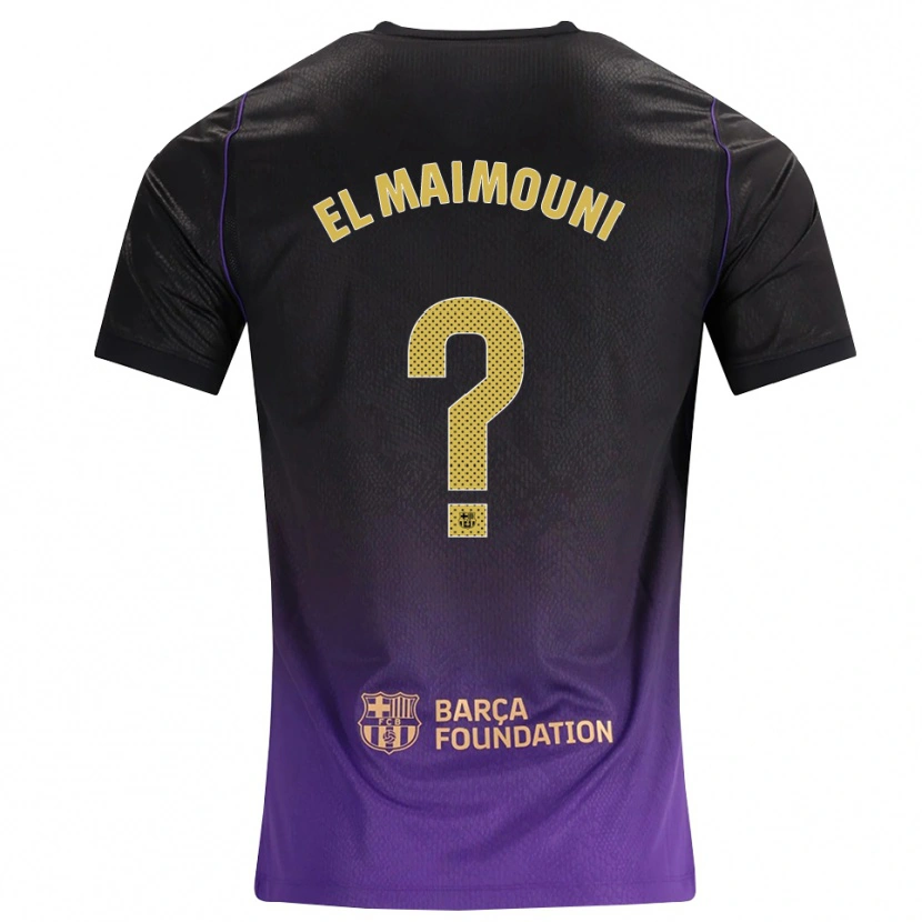 Danxen Kinderen Mahdi El Maimouni #0 Paars Geel Zwart Uitshirt Uittenue 2026/27 T-Shirt