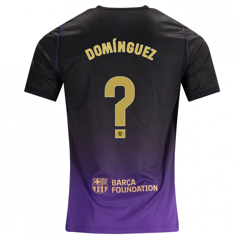 Danxen Kinderen Erik Domínguez #0 Paars Geel Zwart Uitshirt Uittenue 2026/27 T-Shirt