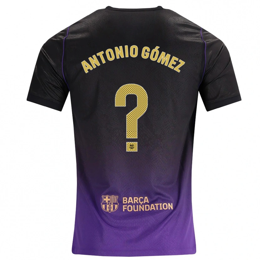 Danxen Kinderen Antonio Gómez #0 Paars Geel Zwart Uitshirt Uittenue 2026/27 T-Shirt