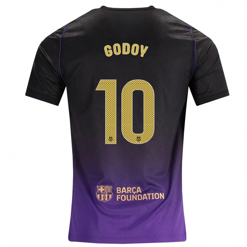 Danxen Kinderen Alan Godoy #10 Paars Geel Zwart Uitshirt Uittenue 2026/27 T-Shirt