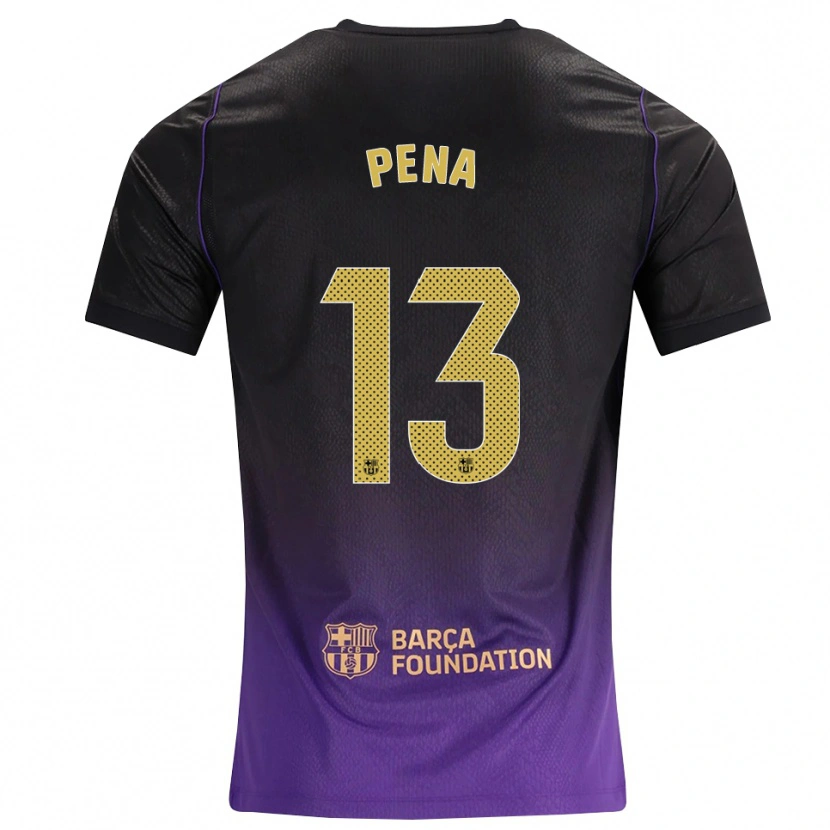 Danxen Kinderen Inaki Pena #13 Paars Geel Zwart Uitshirt Uittenue 2026/27 T-Shirt