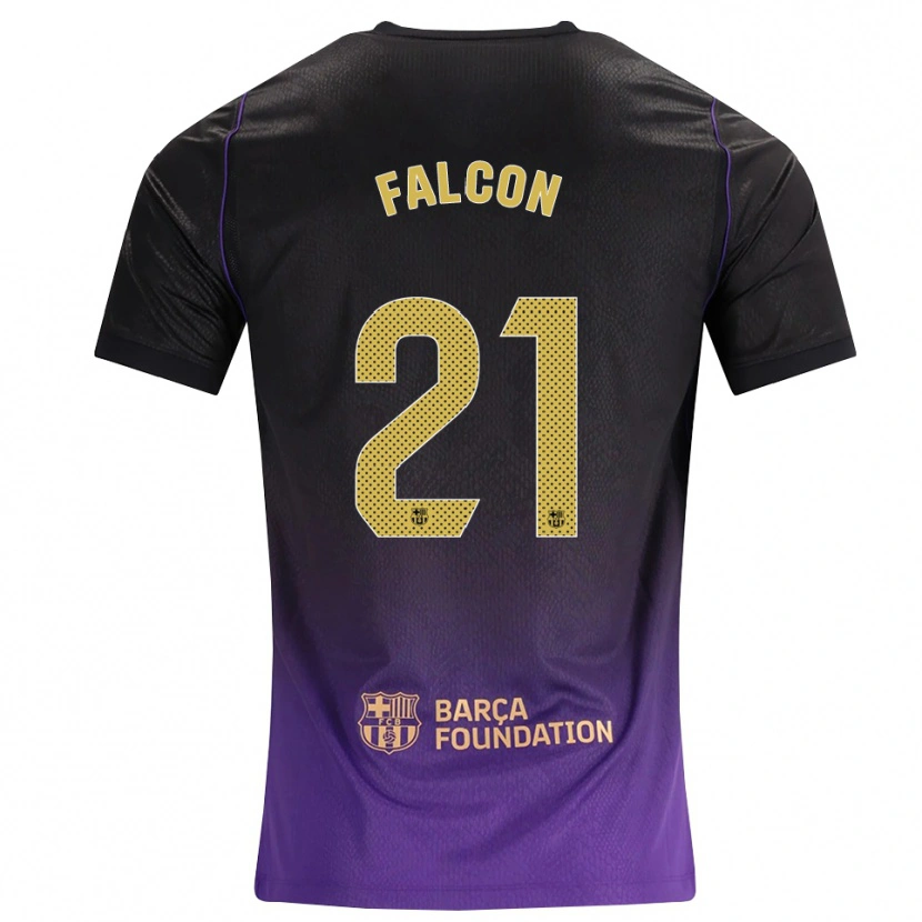 Danxen Kinderen Andrea Falcon #21 Paars Geel Zwart Uitshirt Uittenue 2026/27 T-Shirt