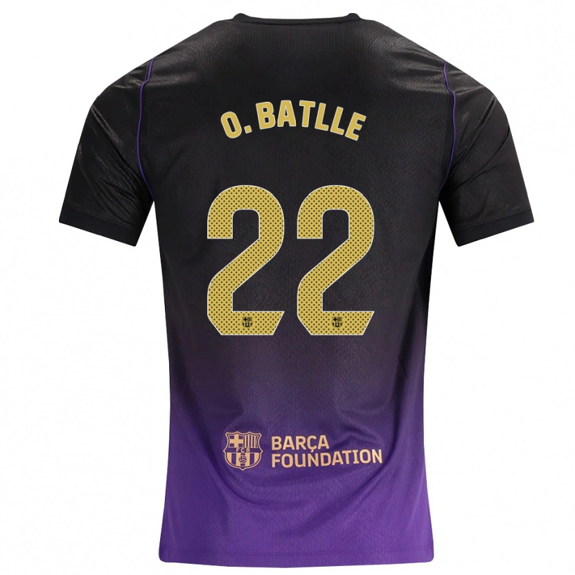 Danxen Kinderen Ona Batlle #22 Paars Geel Zwart Uitshirt Uittenue 2026/27 T-Shirt
