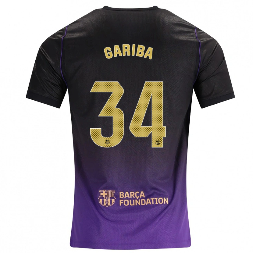 Danxen Kinderen Hafiz Gariba #34 Paars Geel Zwart Uitshirt Uittenue 2026/27 T-Shirt