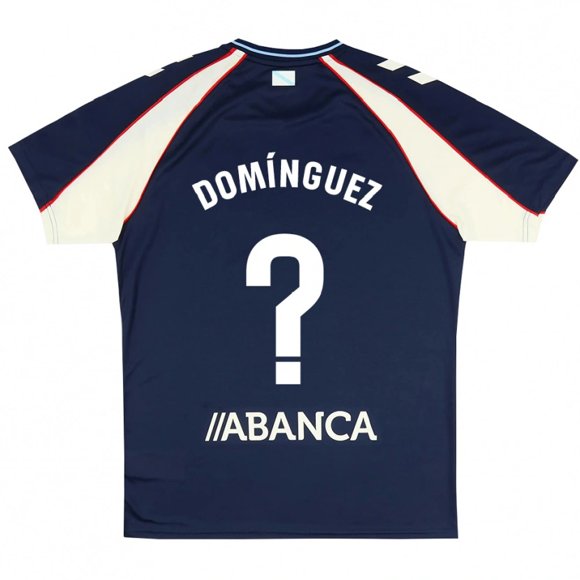 Danxen Kinderen Fabio Domínguez #0 Koninklijk Blauw Rood Wit Uitshirt Uittenue 2026/27 T-Shirt