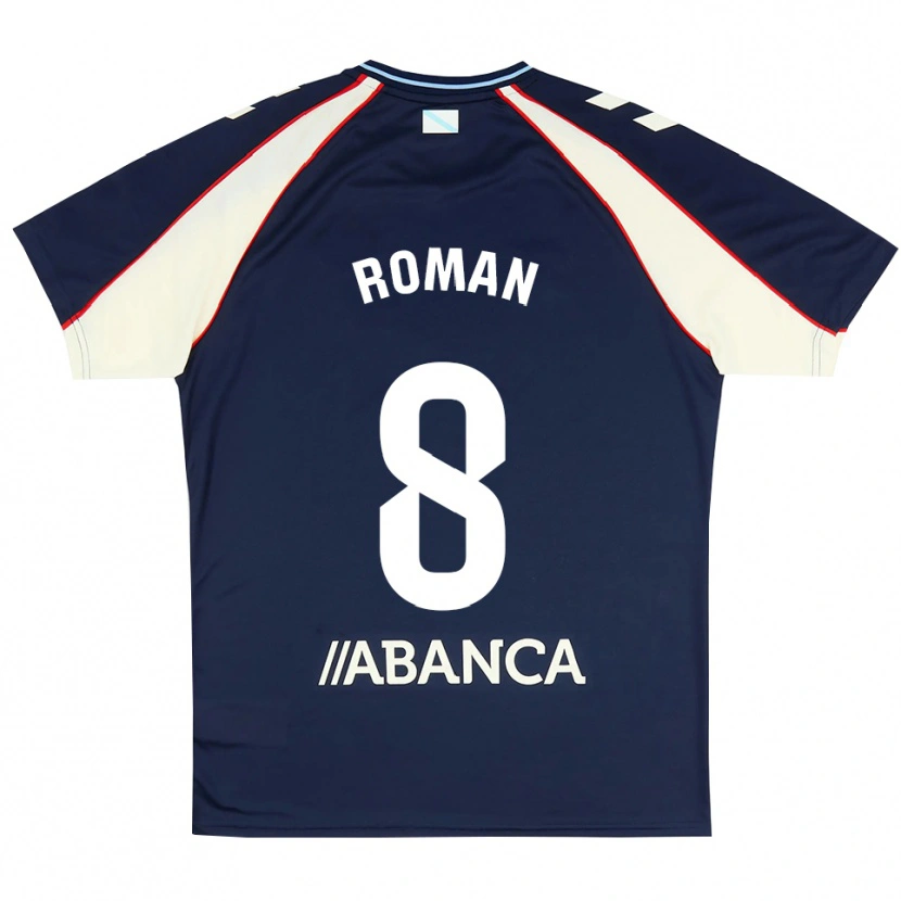 Danxen Kinderen Miguel Román #8 Koninklijk Blauw Rood Wit Uitshirt Uittenue 2026/27 T-Shirt