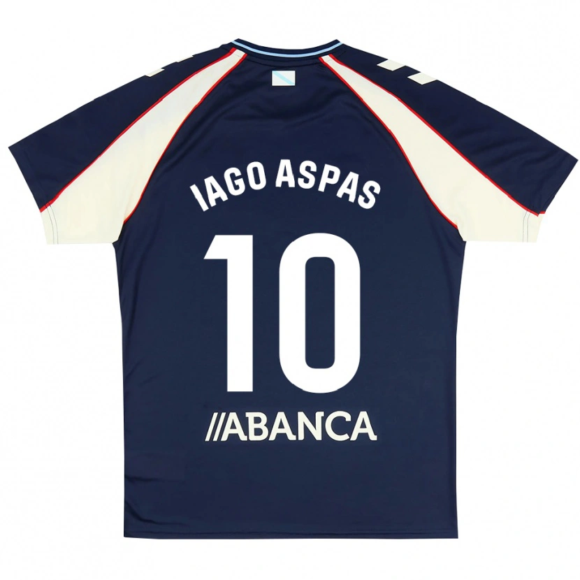 Danxen Kinderen Iago Aspas #10 Koninklijk Blauw Rood Wit Uitshirt Uittenue 2026/27 T-Shirt