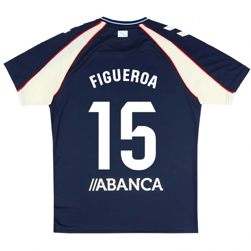 Danxen Kinderen María Figueroa #15 Koninklijk Blauw Rood Wit Uitshirt Uittenue 2026/27 T-Shirt