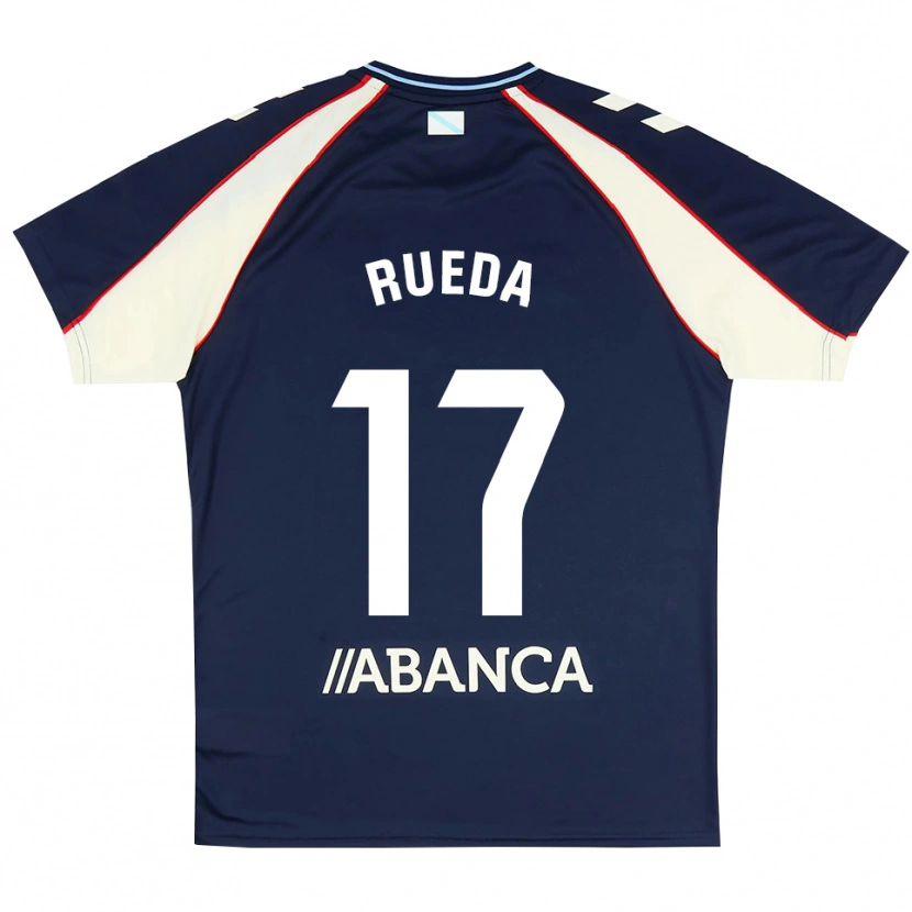 Danxen Kinderen Javi Rueda #17 Koninklijk Blauw Rood Wit Uitshirt Uittenue 2026/27 T-Shirt