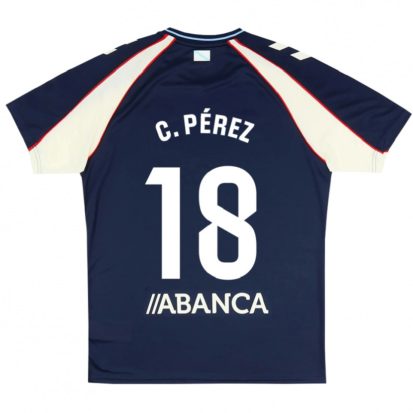 Danxen Kinderen Carles Pérez #18 Koninklijk Blauw Rood Wit Uitshirt Uittenue 2026/27 T-Shirt